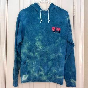 Artist Union Clothing Co. Teal Tie Dye Death Valley, Arizona Hoodie Sweatshirt
